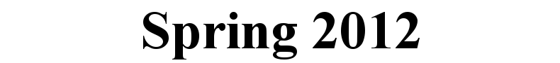 Spring 2012